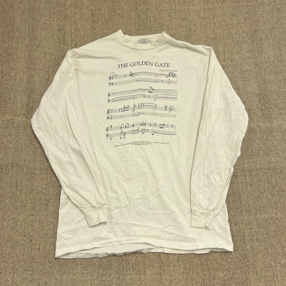 Vintage The Golden Gate Shirt Mens XL White 1980s Gary Lamb
